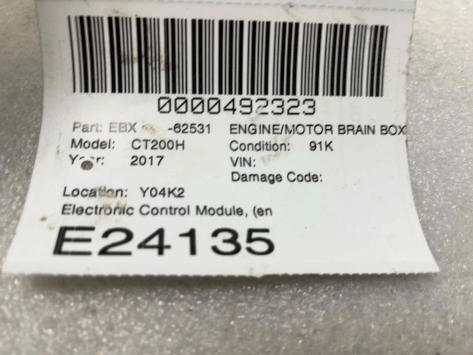 Módulo de control electrónico Lexus CT200H 2015-2017 - 1,8 L transmisión automática OEM 91 k millas Foto 3 de 3