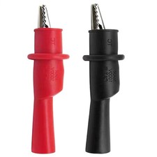2/4x Multimeter Push On Alligator Clip Insulated Crocodile Clamp For Electrical