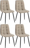 4Er Set Esszimmerstuhl Tilde Cord Taupe