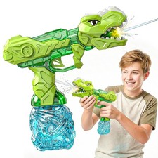 Electric Water Gun with LED Flash, 26 FT Long Range Automatic Squirt Guns, Gr...