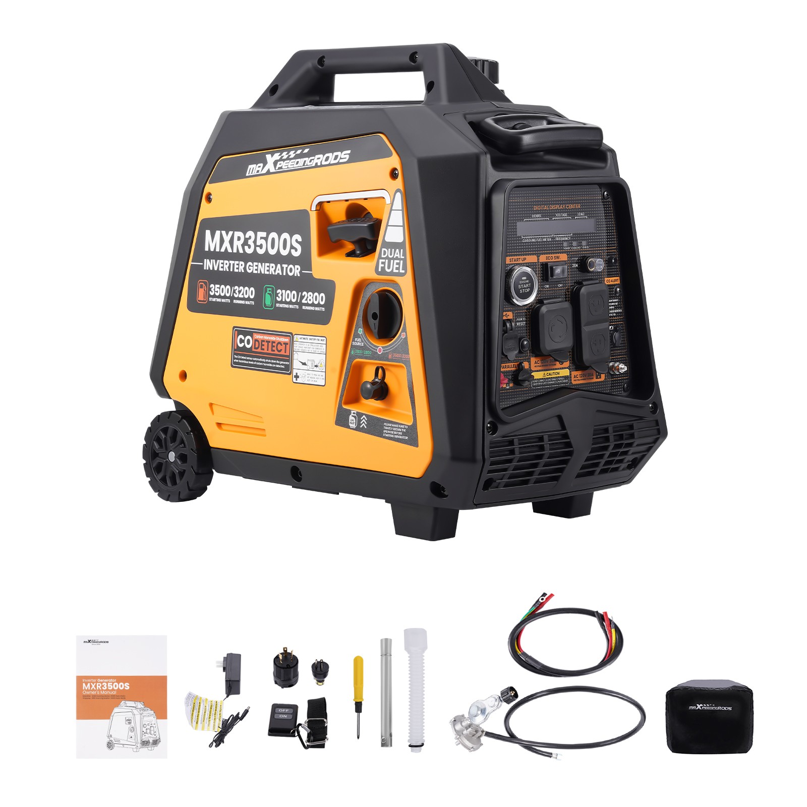 Gas LPG Powered Portable Generator 3200 Watt Electric Start Home Back up  RV