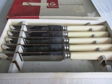 Vintage Taylor's Faux Bone Handle Dessert - Butter Knives x 5