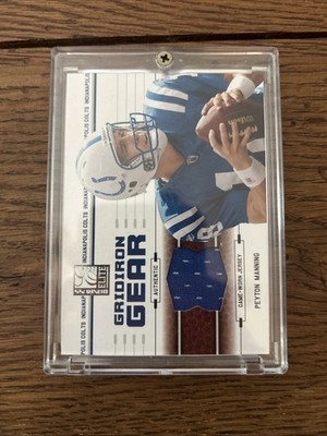 2004 Donruss Elite - Gridiron Gear Peyton Manning #GG-18 Silver /150 (MEM)