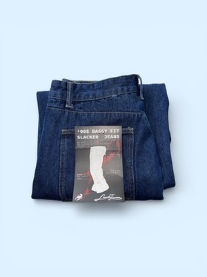 Liquid Venom 90s Baggy Fit Slacker Jeans Dark Wash Mens 34x32