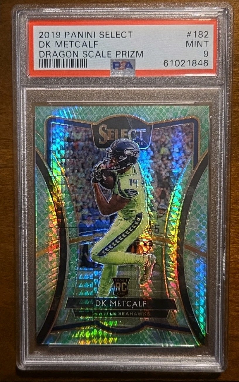 2019 Select DK Metcalf #182 Dragon Scale Prizm /88 RC PSA 9 Mint