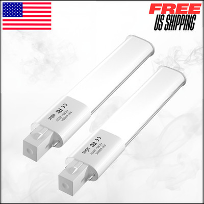 LED PL Retrofit Lamp G23 2-Pin 13W CFL Replacement Daylight 6000K 120V 2 Pack 6W