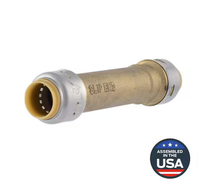 SharkBite MAX U3008A, 1/2-in. x 1/2-in. Push-to-Connect Slip Coupling Fitting