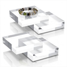 4 Pieces 4 x 4 x 1 Inch Clear Acrylic Cubes, Premium Polished Acrylic Blocks ...