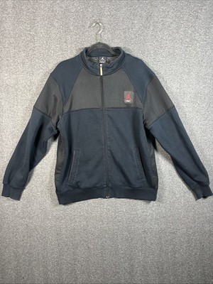 Vintage AIR JORDAN 4 Bred-OG-Caged Up Flight-Full Zip Basketball Jacket-Size L