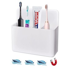 Magnetic Toothbrush Holder Travel Cruise Ship Essential Accessory White