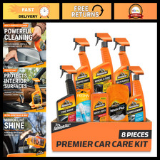 Ultimate Car Care Kit - 8 Pieces, Tire & Wheel Cleaners, Interior & Exterior Sup