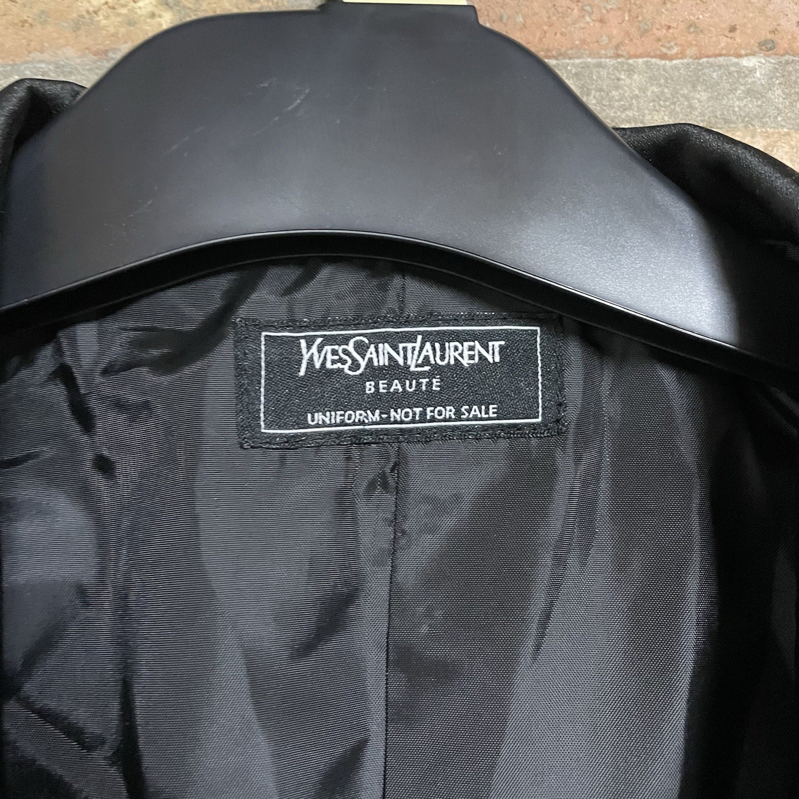 SAINT LAURENT Giacca blazer uniforme YSL Yves St Laurent nero Beaute Made in Italy taglia 48