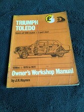 Triumph Toledo (1970-1974) Haynes Workshop Manual