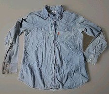 Vintage Levis Chambray Orange Tab USA Tag Blue Women 13/14