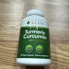 Purely Holistic Turmeric Curcumin with BioPerine - 120 Vegan Capsules