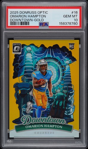 Omarion Hampton [Gold] #16 2025 Panini Donruss Optic Downtown card