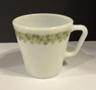 New ListingPyrex Spring Blossom Crazy Daisy Milk Glass Coffee Mug Cup D Handle VTG Original