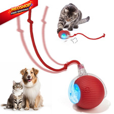 Utroni Interactive Dog  Cat Electric Active Toys, Smart Rolling Ball for Red