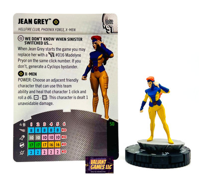 Marvel Heroclix Jean Grey #002 w/ Card X-Men '97 Set