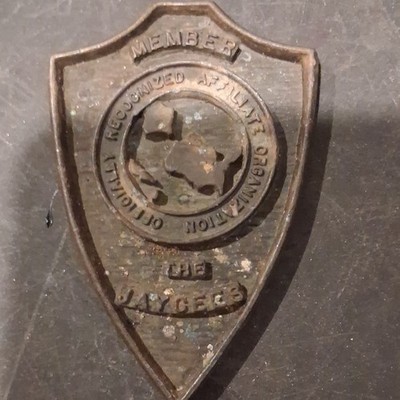 Jaycees Member Shield Badge Pin Medallion Emblem Recognized Affiliate