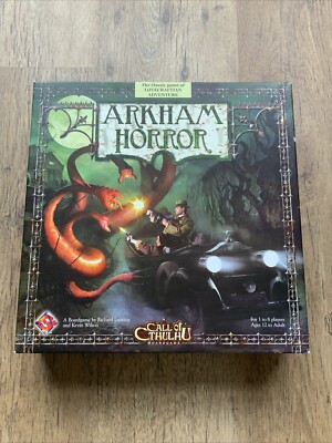 Arkham Horror Das Brettspiel 2. Edition komplett rotes Logo versiegelte Komponenten
