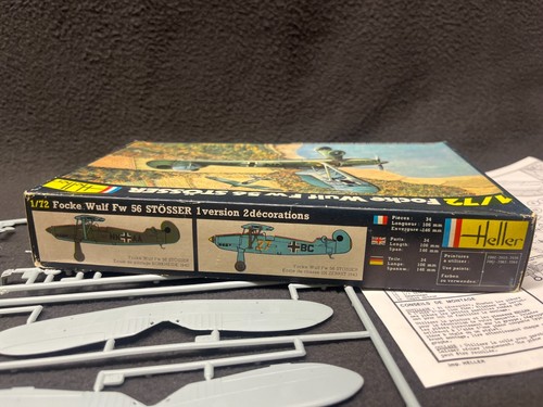Heller Focke Wulf Fw Stosser 1/72 Fighter Plane Airplane Model German Complete - Picture 12 of 13