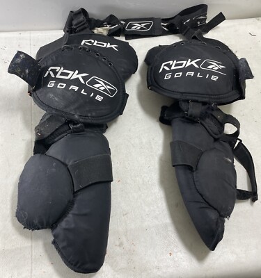 RBK Pro [ SR KPFRE2 ] Hockey Goalie Thigh + Knee Pads Guards Garter Belt  Used | eBay
