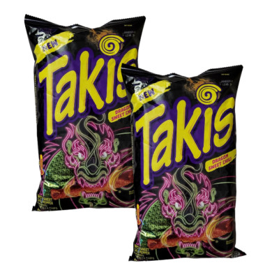 Takis DRAGON SWEET CHILI Spicy Sweet Chili Pepper Rolled 2 Tortilla Chips 9.9Oz