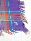Polo Ralph Lauren Purple Multicolored Plaid & Check Cotton Fringe Scarf 23"X21" — photo 5