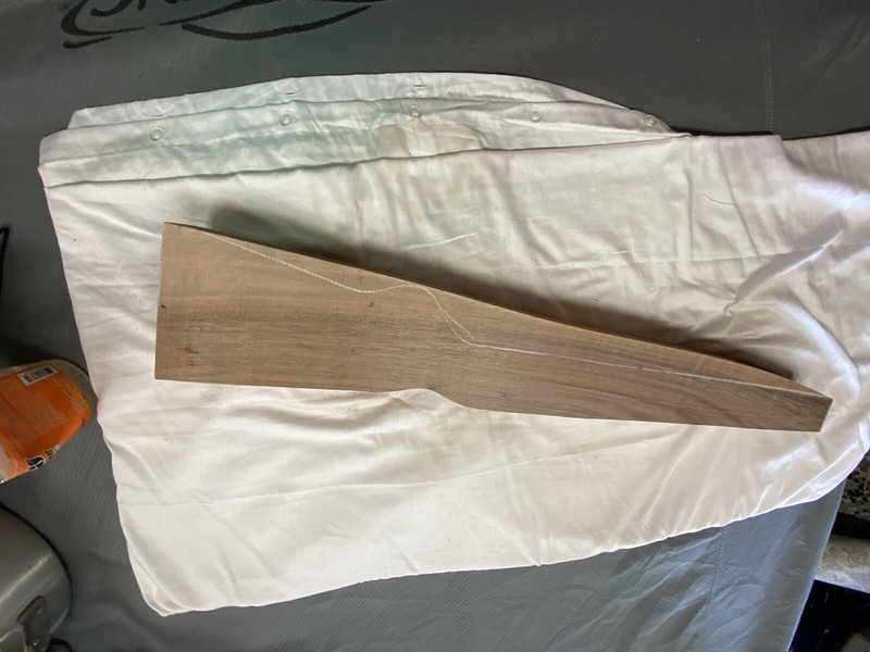 BEAUTIFUL GRAIN FULL LENGTH 0117 English Walnut Gunstock Blank craft Kiln Dried