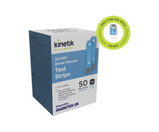 Kinetik Wellbeing Blood Glucose Test Strips (Pack of 50) Used by The NHS in As