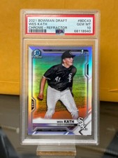 Wes Kath 2021 1st Bowman Chrome Silver Refractor PSA 10 Rookie RC (QUC014782)