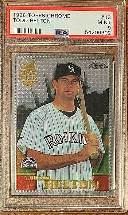 1996 Topps Chrome Baseball #13 Todd Helton Rookie PSA 9