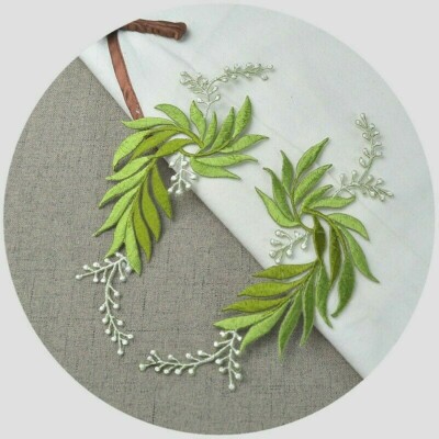 Bestickt Blumen Applikation Flicken Motiv Hotfix Rand Nähen DIY Bekleidung Neu