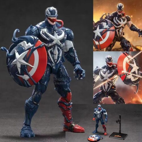 ZD TOYS Venomized Captain America Action Figure Toys Kids Xmas Gift New 7in - Afbeelding 1 van 10