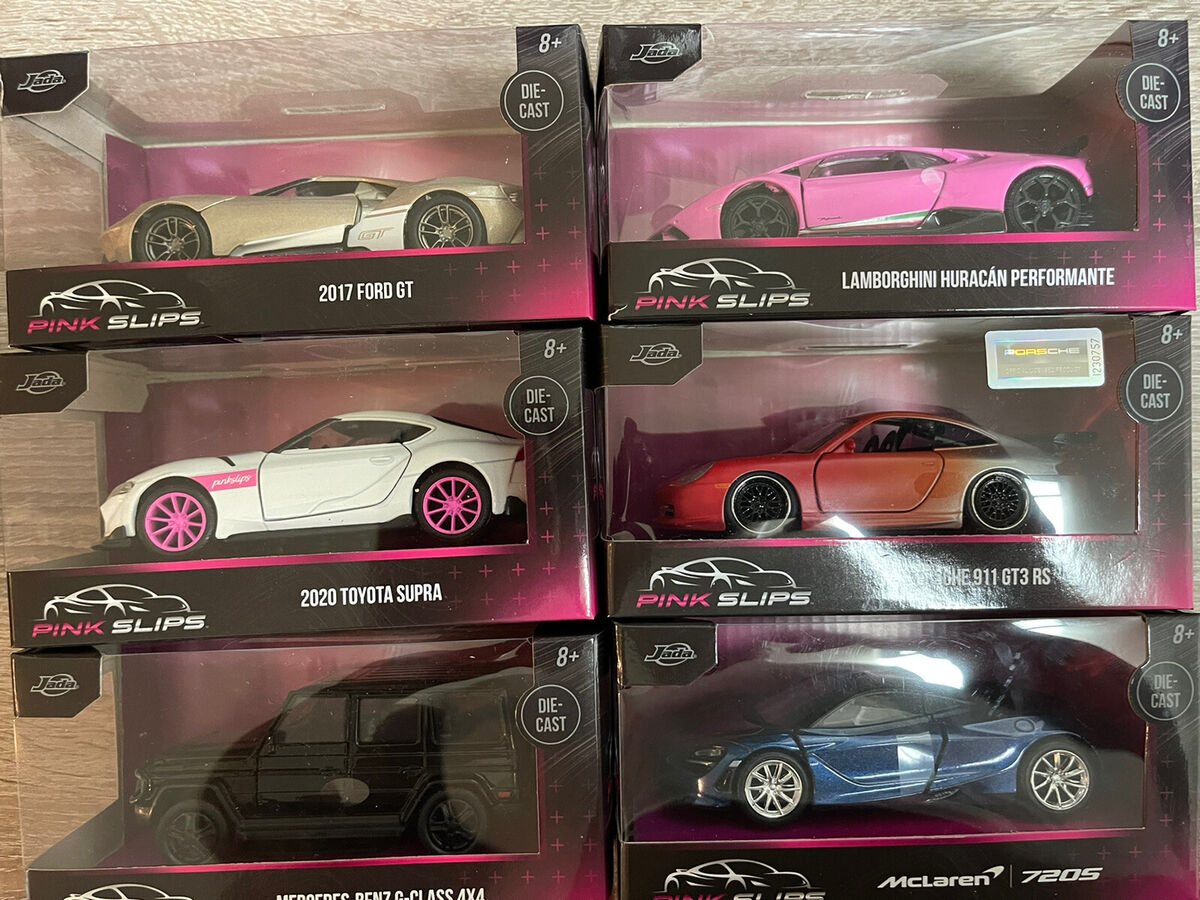 未開封 Jada Toys PINK SLIPSシリーズ 6台セット Jada Pink Slips Set of 6 Huracan, Porsche, Supra, G-Class