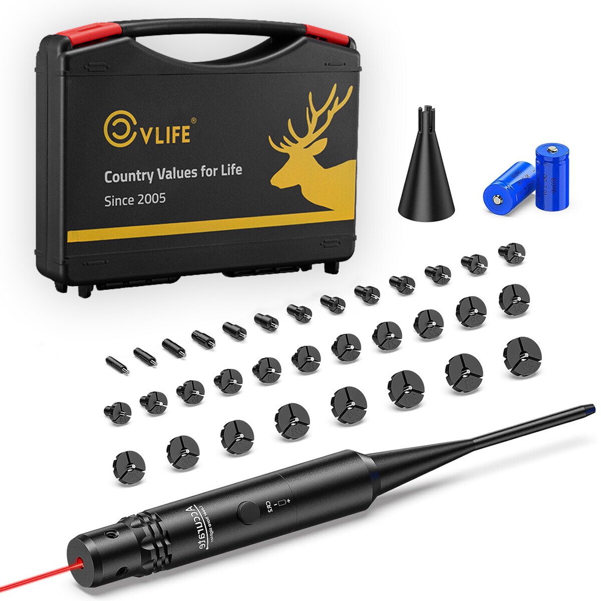 Professional Red or Green Laser Bore Sight Kit Multiple Calibers Bore Sighter US