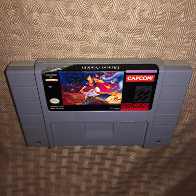AUTHENTIC Super Nintendo Game ALADDIN Cleaned&Tested Fun Disney Capcom Game SNES