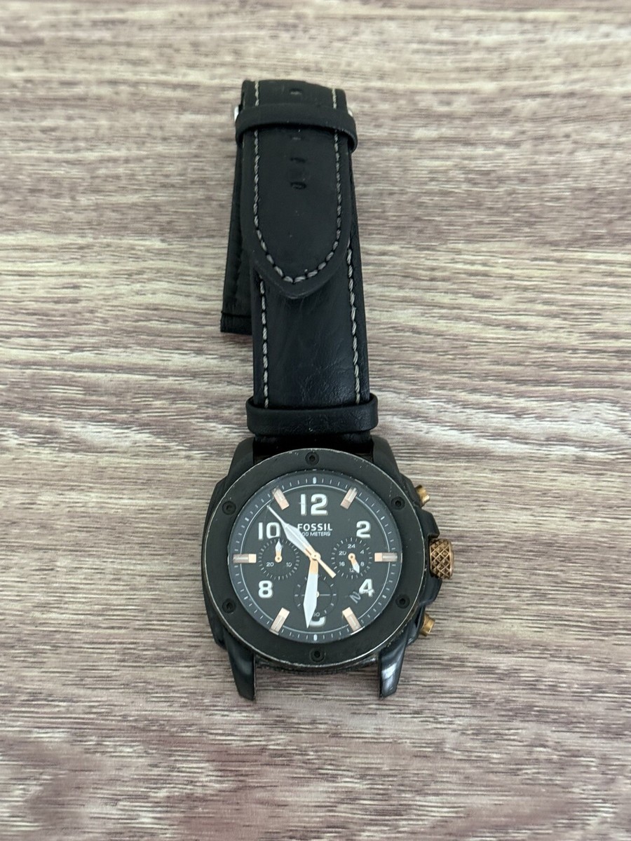 Mens Fossil Machine Black Dail Chronograph FS5066 121504 100