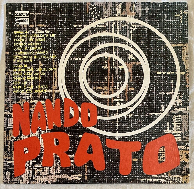 NANDO PRATO Rare 60s ITALIAN IMPORT Male Vocal Pop ITALY 12" Vinyl Lp Record