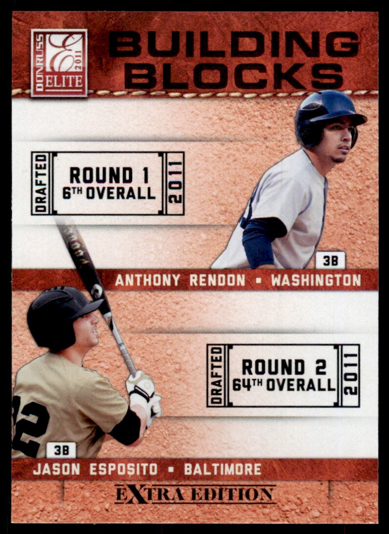 2011 Donruss Elite Series Anthony Rendon/Harold Martinez/Jason Esposito ...