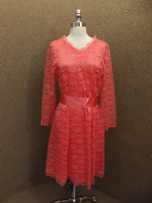 Look At Me Color Lavish Lace Vtg 50s Cocktail Party Dress Womens M Wear Two  Ways | eBay