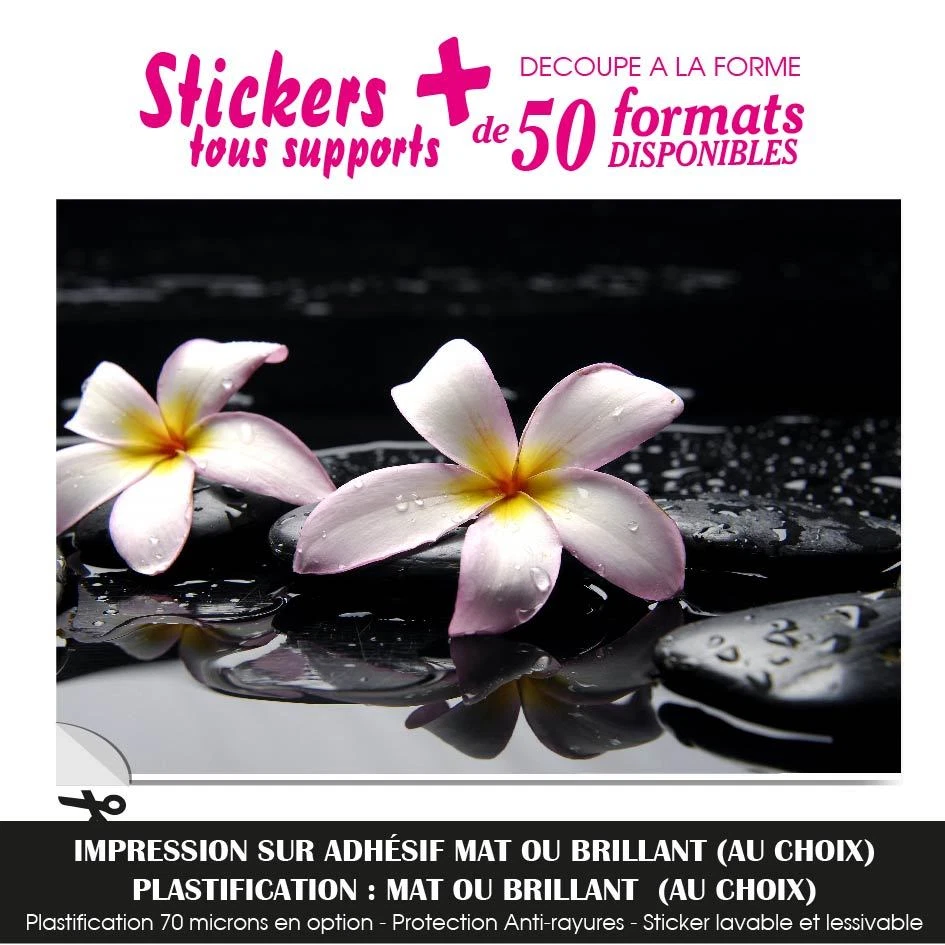 Sticker Abattant WC Déco Orchidée - 35x42 Cm - Réf 319 - Neuf
