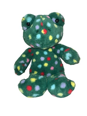 Build a Bear Workshop Jolly Jumps grün gefleckter Frosch Teddy Plüschtier Kuscheltier