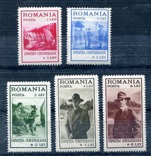 ROMANIA 1931 BOY SCOUT ORGANIZATION SCOTT B26-B30 PERFECT MNH