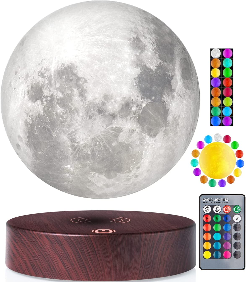 Vgazer Levitating Moon Lamp, 16 Colors 20 Models Floating Moon