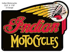 Vintage Style Metal Sign Indian Moto Cycles By 17.8x23.9