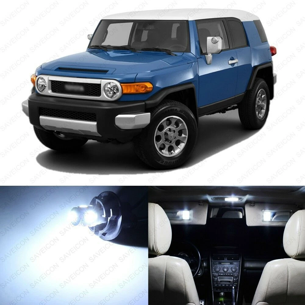 8pcs super brillante blanco interior LED luces kit paquete + luces laterales de espejo compatibles para 2007 - 2014 Toyota FJ Cruiser - España 8pcs super brillante blanco interior LED luces kit paquete + luces laterales de espejo compatibles para 2007 - 2014 Toyota FJ Cruiser - España