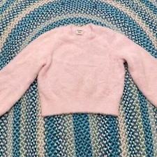 Aritzia Womens Angora Fur Sweater Size Small Quiet Luxury Winter Stable Soft