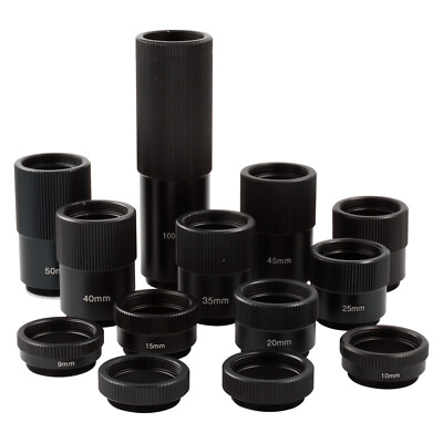 C-Mount 10 20 40 30 50 100mm Objektivadapter Verlängerungsrohr für Industriekamera